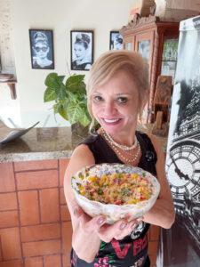 Salada mexicana cremosa de milho