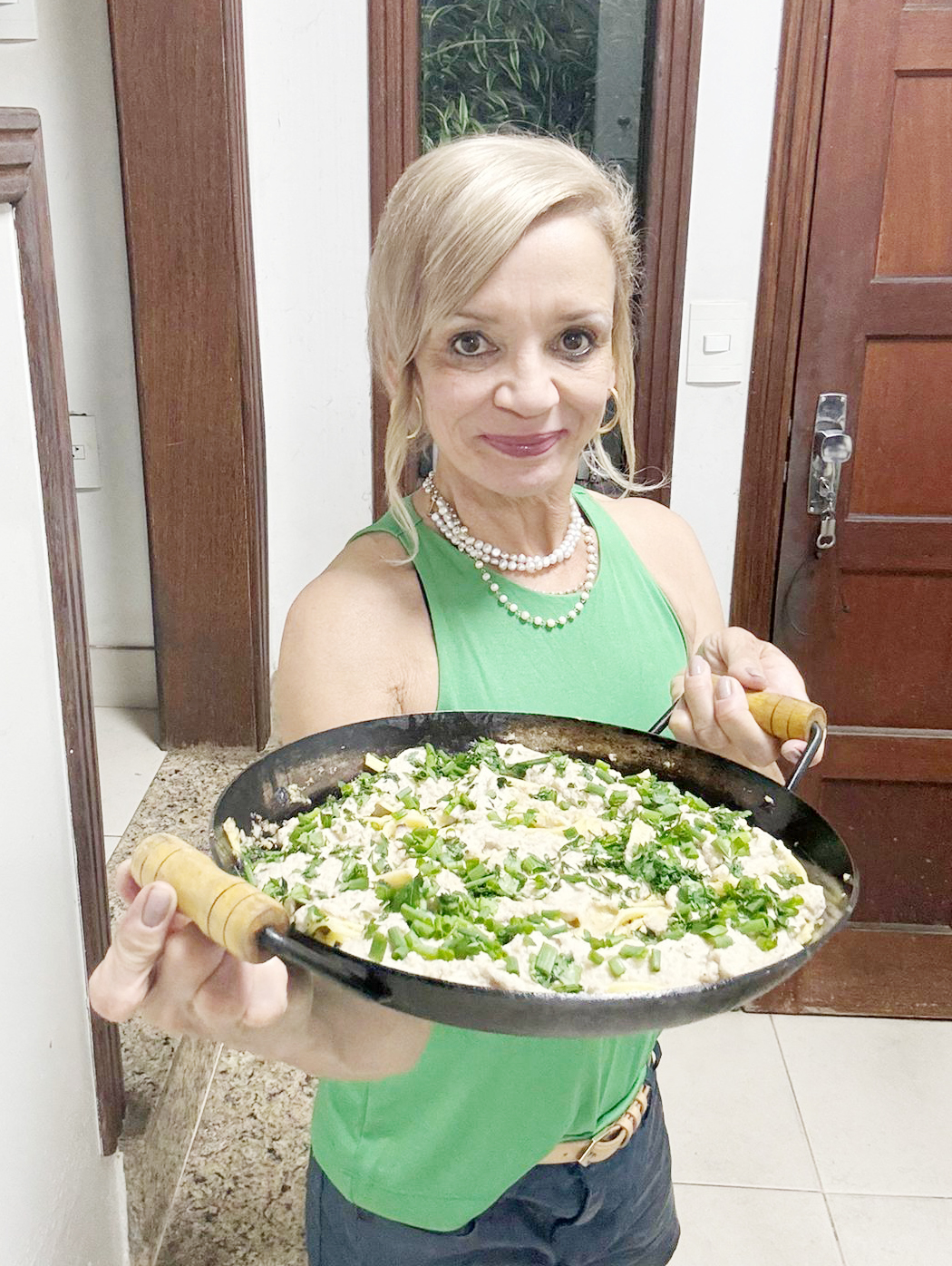 Macarrão Artesanal com molho Alfredo de Couve Flor